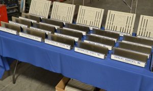 plaques made from GPM grating and stainless steel