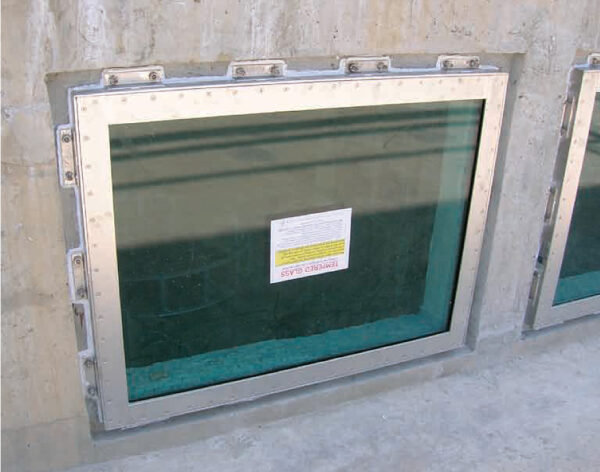 underwater window installed