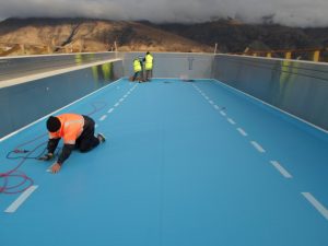 lap pool liner installation